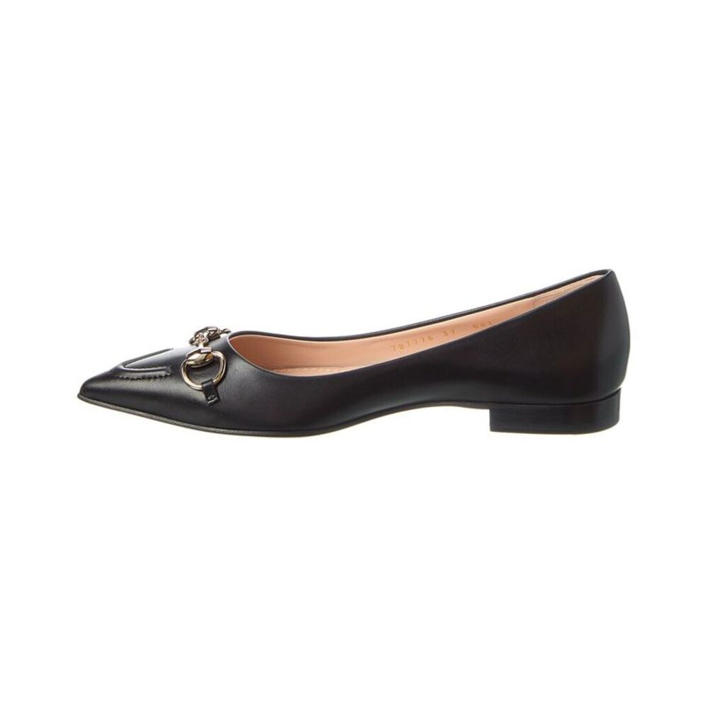 Gucci Horsebit Leather Ballerina Flat, Black - Picture 2 of 5